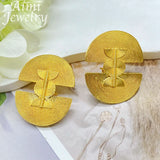 Women Earring Rings 18K Gold Plated