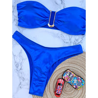 Push Up Monokini Bandeau Bikini Swimsuit