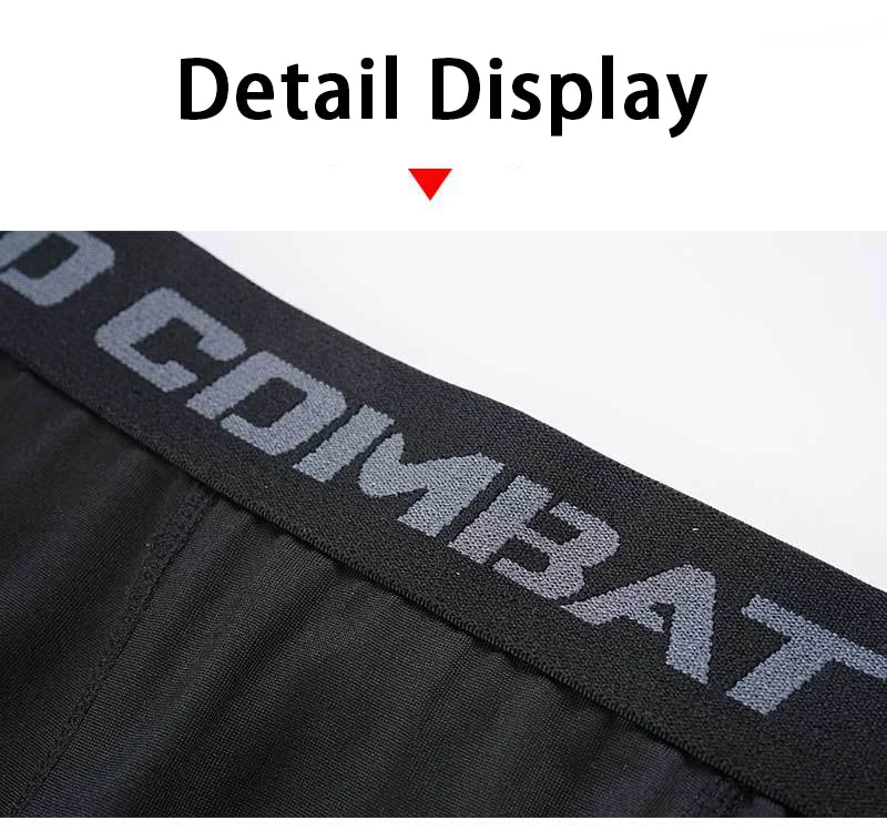 3-piece set of men's boxer shorts M-XXL quick drying black and white sports underwear, sweat absorbing, breathable and fitness