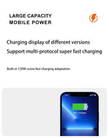 500000mAh 120W Super Fast CharginPower Bank g Portable Mobile Power Ultra large Capacity Digital Display External Battery ﻿
