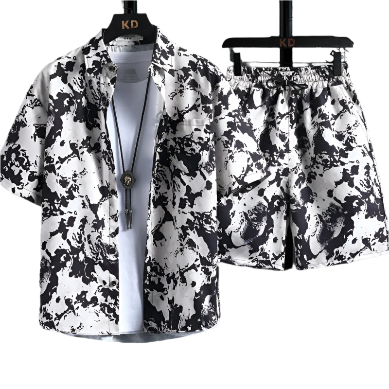 Stylish 3D Printed Short Tracksuit