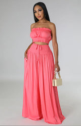 Women 2 Pcs Night Club Loose Pants Set