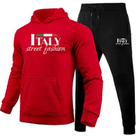 Mens Tracksuit Casual Printing Sweatshirt Sweatpants 2 Pcs Set Sports Jogging Mens Clothing Fashion Hoodies Sportswear Outfits