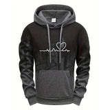 Mens Tracksuit Print Splash-ink Hooded Sweatshirts Streetwear Daily Casual Sports Jogging Mens Clothing Single Piece Tops Pants