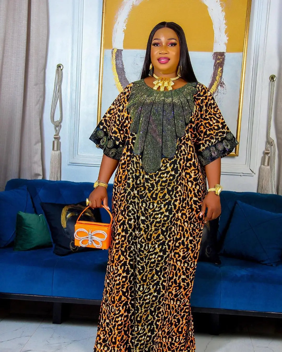 African Evening Gown Dubai Kaftan Abaya Robe Outfits