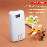 18000mAh Power Bank 12V DC Output Portable Charger Powerbank for iPhone Xiaomi Cooling Fan Heated Vest Jacket External Battery