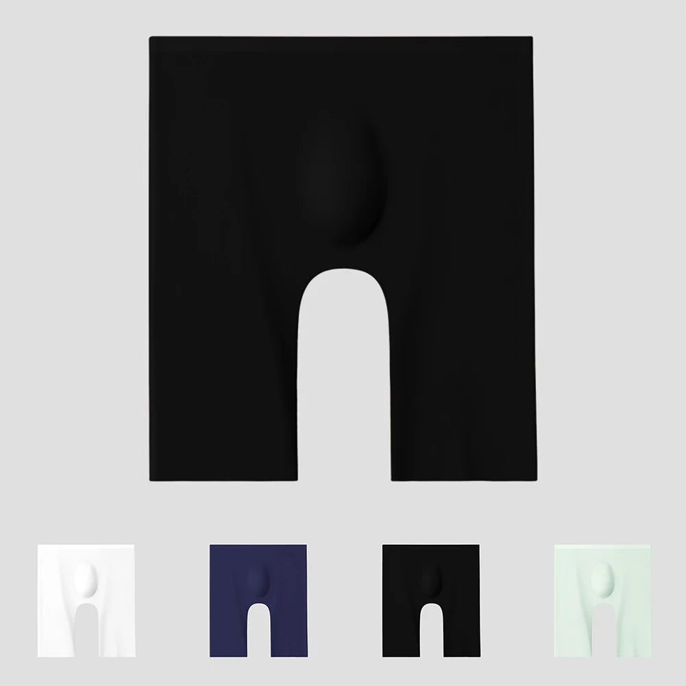 Mens Ice Silk Underwear Long Leg Boxer Briefs Trunk Sport Shorts Breathable Comfortable Swimsuit Soft Fitness Elastic Panties