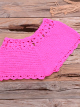 Crochet Bohemia Style Off Shoulder Bikini