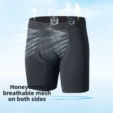 Mens Underwear Extended Length Boxer Briefs Comfortable for Running Sports Underpants