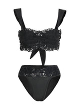 Women Sexy Black 3 Pc Bikini Set With Pants