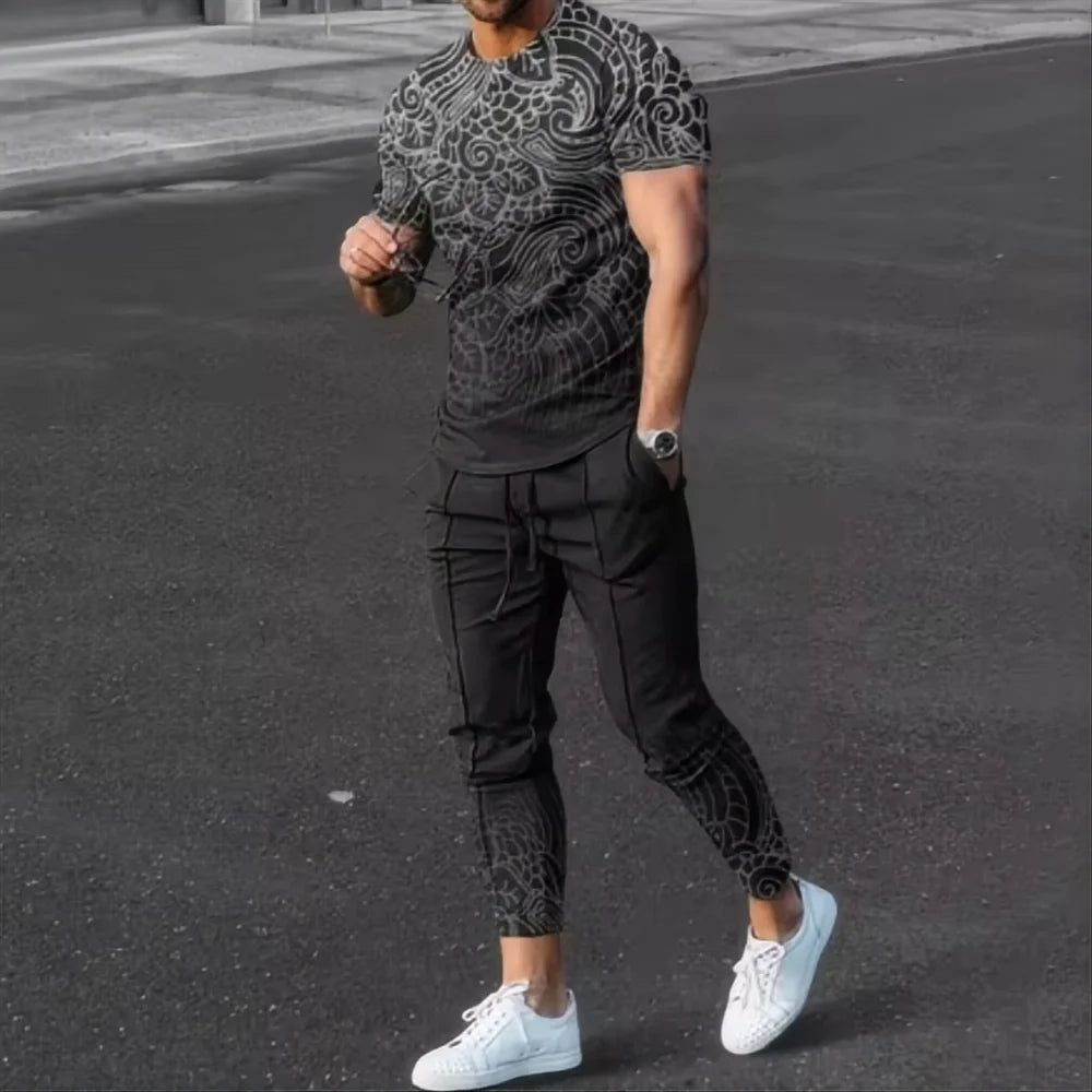 Abstract Gradient 3D Printed Oversized Suit