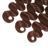 Chocolate Brown Long Wave Bundles Hair Wig