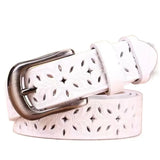 Leather Belts for Woman Belt Vintage Pin Buckle Strap Jeans Hollow Belt