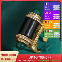 18K Gold-Plated Symmetrical Design Decorative Ring for Women