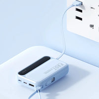 50000mAh Large Capacity Power Bank 4 In1  Built in Cable Intelligent Digital Display Laser Light Fast Charging External Battery