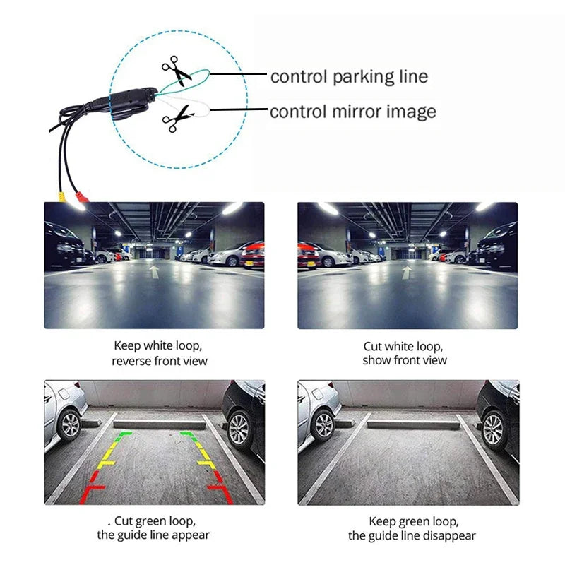 Large Angle Degree Hd Camera Cmos Car Rear / Front / Side View Reversing Camera Waterproof Car Rear Hd Back Pull Camera