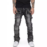 Fashionable Trendy Flared Men Denim Pants