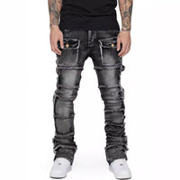Fashionable Trendy Flared Men Denim Pants