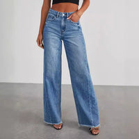 Casual High Waist Splice Pockets Pants