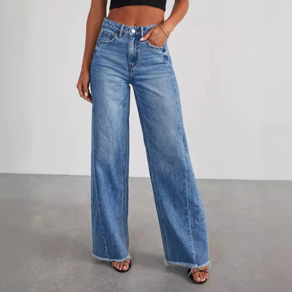 Casual High Waist Splice Pockets Pants