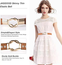 Women Skinny Belt for Dresses Ladies Fashion Elastic Belts Waist Band Cinch Waistband