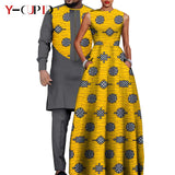 African Dresses for Matching Couple Outfits for Party Vestidos Y23C067