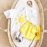 Newborn Baby Flower Print Set Outfit