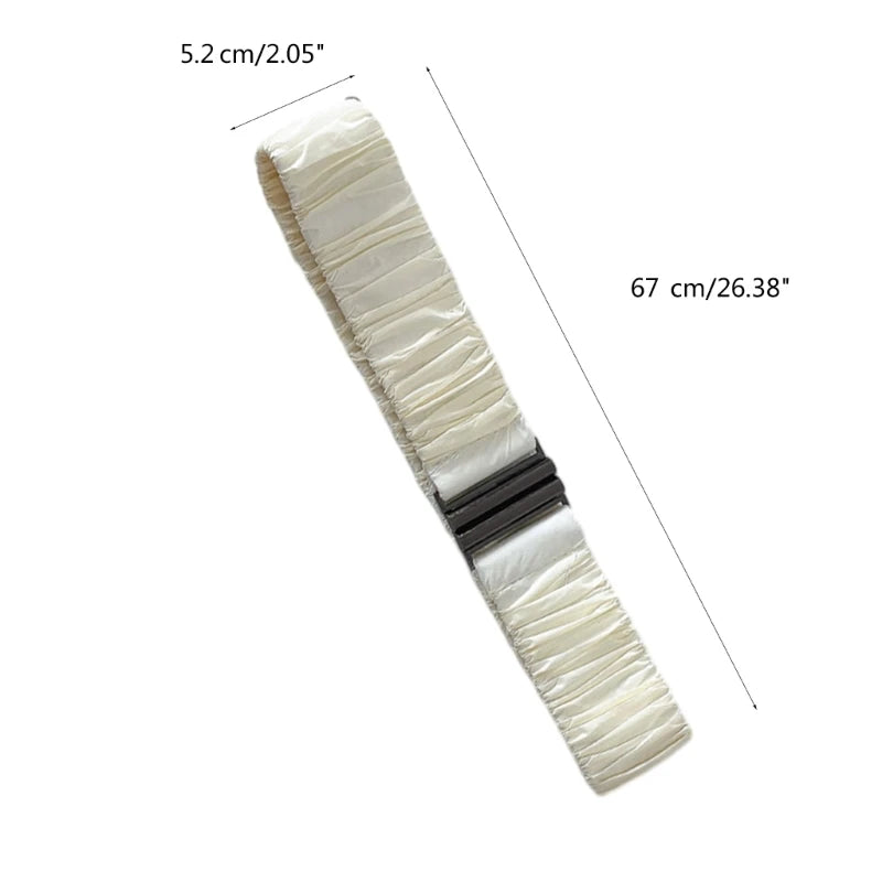 Women Elastic Belt Slim Shaping Girdle Belt Casual Corset Belt Lady Waistband Winter Down Jacket Overcoat Accessories