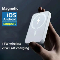 For Magsafe Power Bank 10000mAh Portable Auxiliary Spare External Magnetic Battery Pack Wireless Charger For Iphone 13 14 15 16