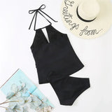 V Neck Women Lace Up Swimwear Suit