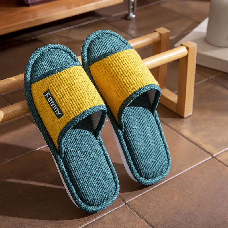 Non Slip Women Breathable Linen Slippers