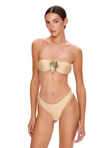 Buckle Off Shoulder Bikini With Skirt