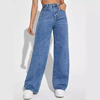 Loose Denim Slim High Waist Wide Leg Pants