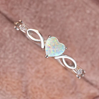 Fashion Love Zircon Ring with  Colorful Style Elegant