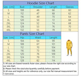 Mens Tracksuit Printed Casual Hooded Sweatshirt Sweatpants Set Autumn Winter Sports Jogging Mens Clothing Street Sportswear 2025