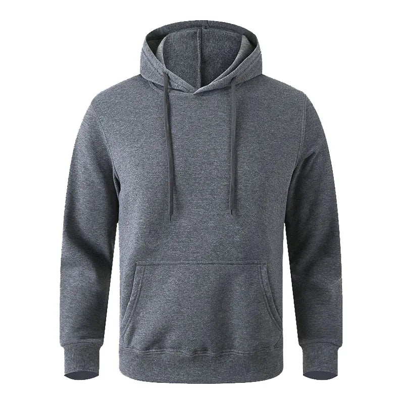iCool Solid Color Versatile Men Hoodie