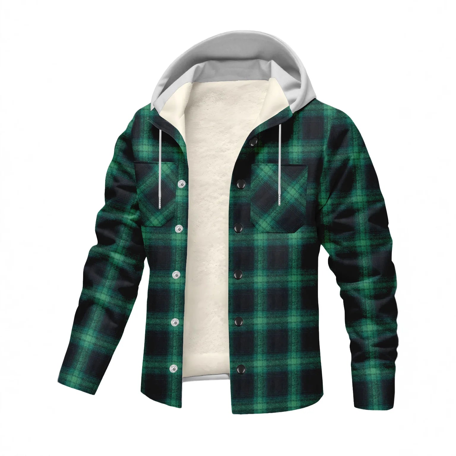 New Men's Coat Sweatshirt With Check Pattern