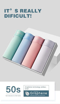 4pcs Boxer Shorts Men's Ice Silk Underwear Male Underpants Breathable Sexy Thin Panties U Convex Lingerie Wholesale Lots L-6XL