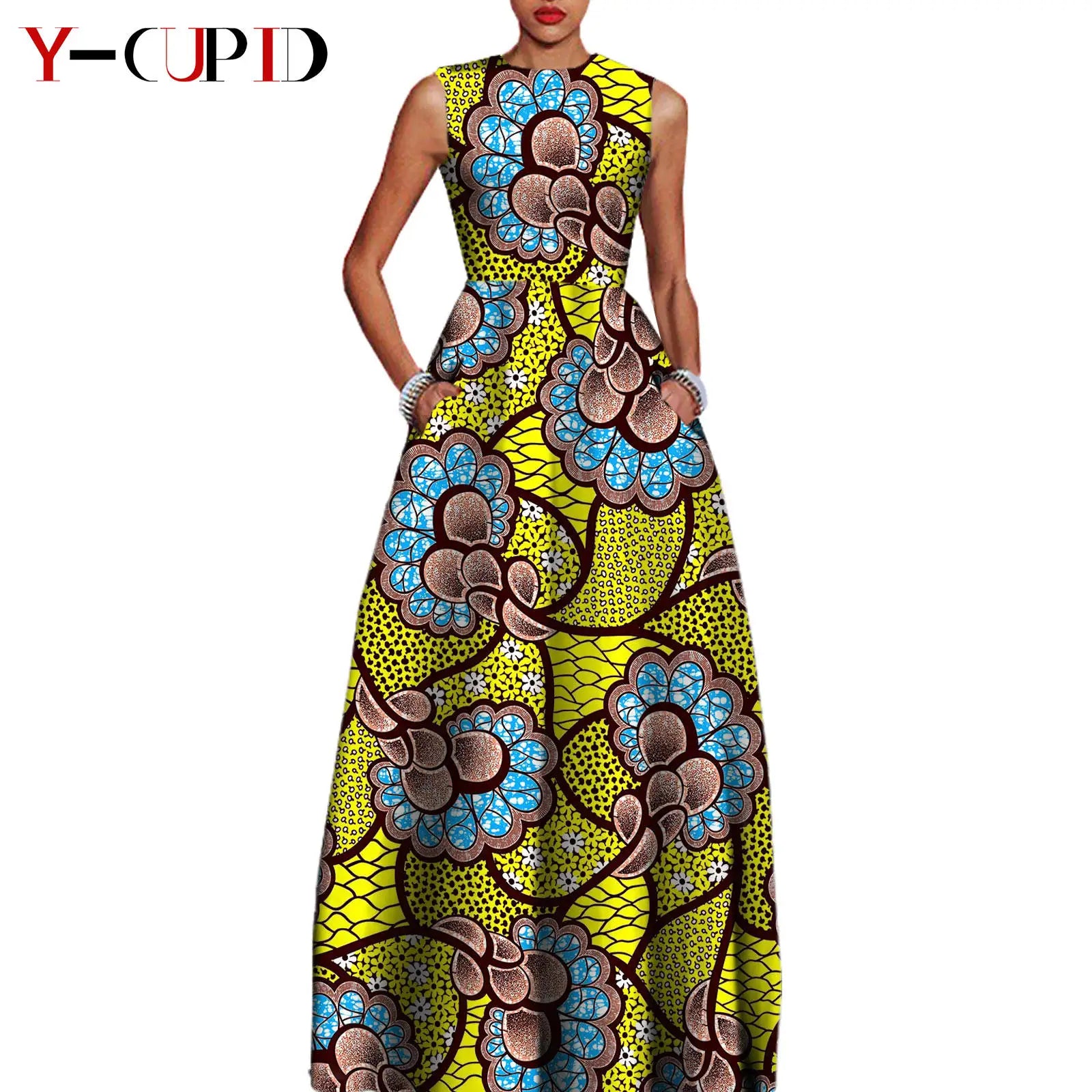 African Dresses for Matching Couple Outfits for Party Vestidos Y23C067