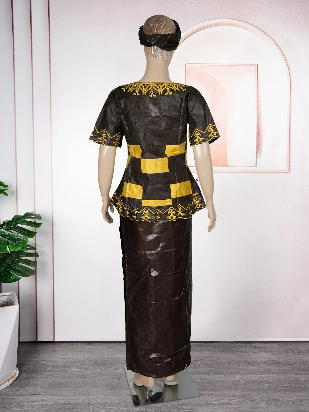 MD African Dresses For Women Embroidery 2PCS Tops Dresses Ankara Rich Robes Traditional Party Wedding Ramadan Church Clothes