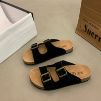 Casual Anti-Skid Flat Fabric Slides