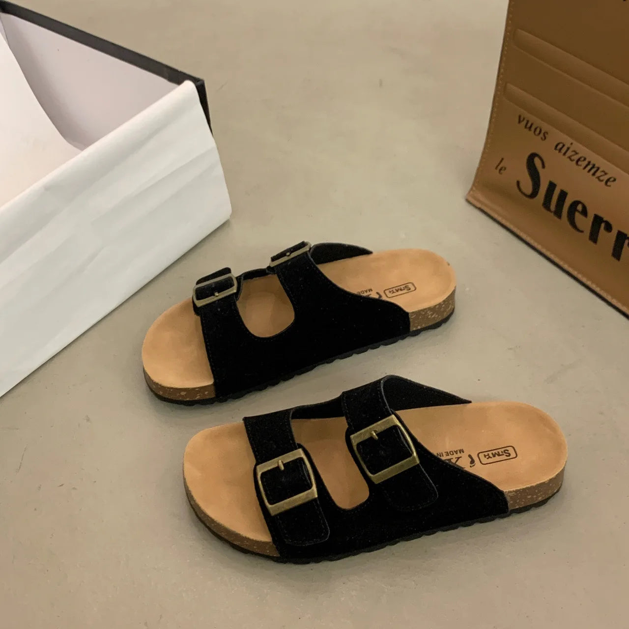 Casual Anti-Skid Flat Fabric Slides