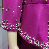 African women's elegant dress Mesh fabric