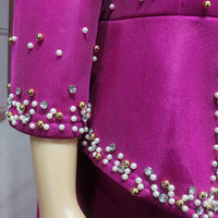 African women's elegant dress Mesh fabric