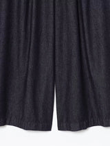 Solid Color High-Waisted Wide-Leg Jeans