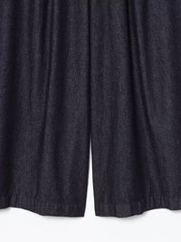 Solid Color High-Waisted Wide-Leg Jeans