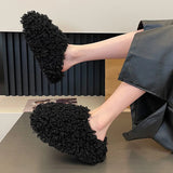 Comfortable Warm Fluffy Plush Velvet Slippers