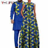 African Dresses for Matching Couple Outfits for Party Vestidos Y23C067