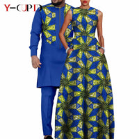 African Dresses for Matching Couple Outfits for Party Vestidos Y23C067