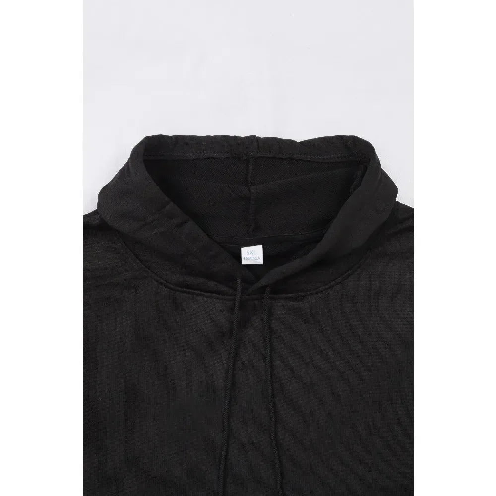 Men's Plus Size Printed Casual Hoodie